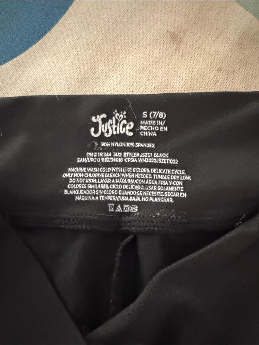 Justice Black V-Waist Athletic Shorts with Script Logo